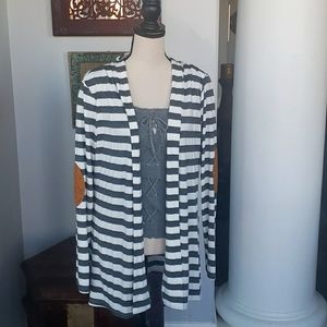 Striped Cardigan and Top